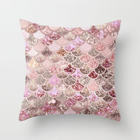 HKM-192019 Nordic Style Metallic Rose Gold Throw Pillow Cover - 45x45 cm, 100% Polyester, Multiple Color Options