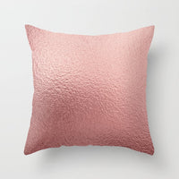 HKM-192019 Nordic Style Metallic Rose Gold Throw Pillow Cover - 45x45 cm, 100% Polyester, Multiple Color Options