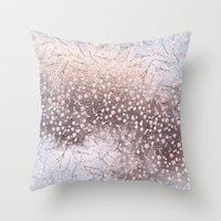 HKM-192019 Nordic Style Metallic Rose Gold Throw Pillow Cover - 45x45 cm, 100% Polyester, Multiple Color Options