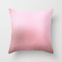HKM-192019 Nordic Style Metallic Rose Gold Throw Pillow Cover - 45x45 cm, 100% Polyester, Multiple Color Options