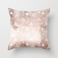 HKM-192019 Nordic Style Metallic Rose Gold Throw Pillow Cover - 45x45 cm, 100% Polyester, Multiple Color Options