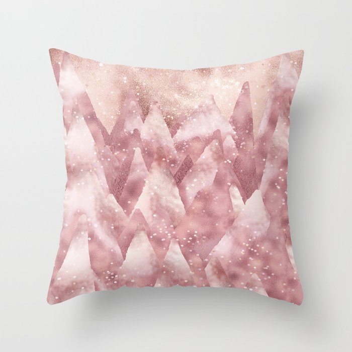 HKM-192019 Nordic Style Metallic Rose Gold Throw Pillow Cover - 45x45 cm, 100% Polyester, Multiple Color Options