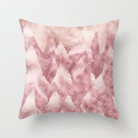 HKM-192019 Nordic Style Metallic Rose Gold Throw Pillow Cover - 45x45 cm, 100% Polyester, Multiple Color Options