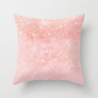 HKM-192019 Nordic Style Metallic Rose Gold Throw Pillow Cover - 45x45 cm, 100% Polyester, Multiple Color Options