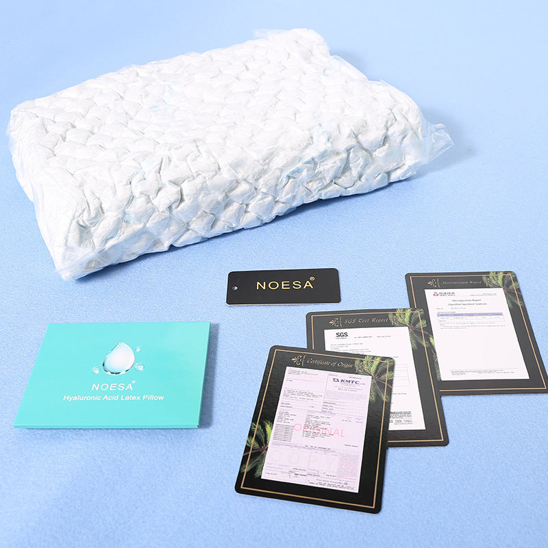 HKM-192083 Natural Latex Cervical Pillow for Healthy Sleep, 10.1-15cm Adjustable Height, 100% Imported Latex