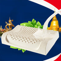 HKM-192083 Natural Latex Cervical Pillow for Healthy Sleep, 10.1-15cm Adjustable Height, 100% Imported Latex