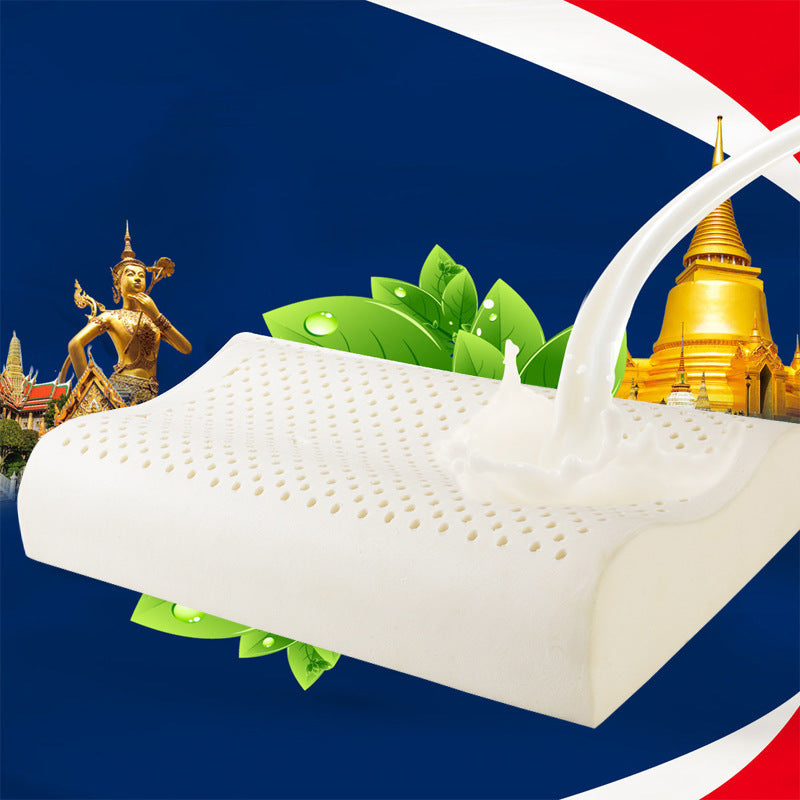 HKM-192083 Natural Latex Cervical Pillow for Healthy Sleep, 10.1-15cm Adjustable Height, 100% Imported Latex