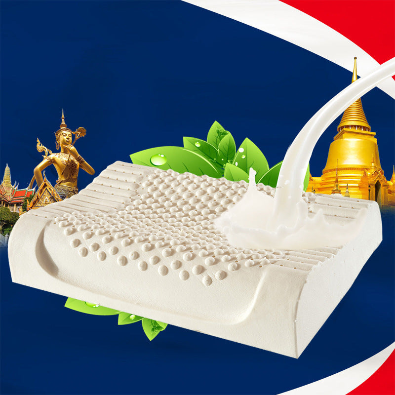 HKM-192083 Natural Latex Cervical Pillow for Healthy Sleep, 10.1-15cm Adjustable Height, 100% Imported Latex