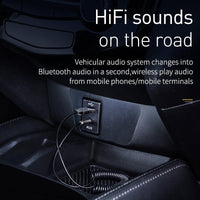 HKM-192147 Bluetooth 5.0 USB Adapter Cable for Playback Devices - Baseus BA01, Zinc Alloy/ABS, 5m Range