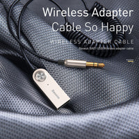 HKM-192147 Bluetooth 5.0 USB Adapter Cable for Playback Devices - Baseus BA01, Zinc Alloy/ABS, 5m Range