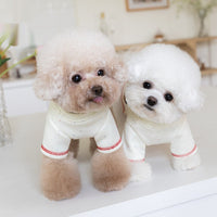HKM-192211 Cozy White Teddy Pet Hoodie for Autumn and Winter - Multiple Sizes Available