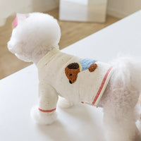 HKM-192211 Cozy White Teddy Pet Hoodie for Autumn and Winter - Multiple Sizes Available