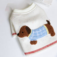 HKM-192211 Cozy White Teddy Pet Hoodie for Autumn and Winter - Multiple Sizes Available