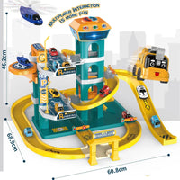 HKM-192211 Electric Multilayer Car Parking Garage Set for Kids - DIY Assembly Educational Toy, 2-4 Years