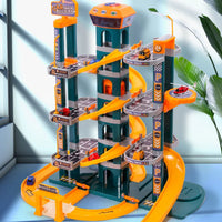HKM-192211 Electric Multilayer Car Parking Garage Set for Kids - DIY Assembly Educational Toy, 2-4 Years