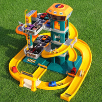 HKM-192211 Electric Multilayer Car Parking Garage Set for Kids - DIY Assembly Educational Toy, 2-4 Years