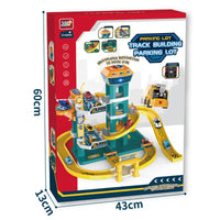HKM-192211 Electric Multilayer Car Parking Garage Set for Kids - DIY Assembly Educational Toy, 2-4 Years