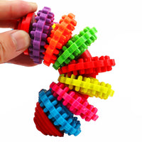 HKM-192595 Colorful Seven-Ring Pagoda Dog Toy - Eco-Friendly TPR Plastic for Dental Health and Agility Training