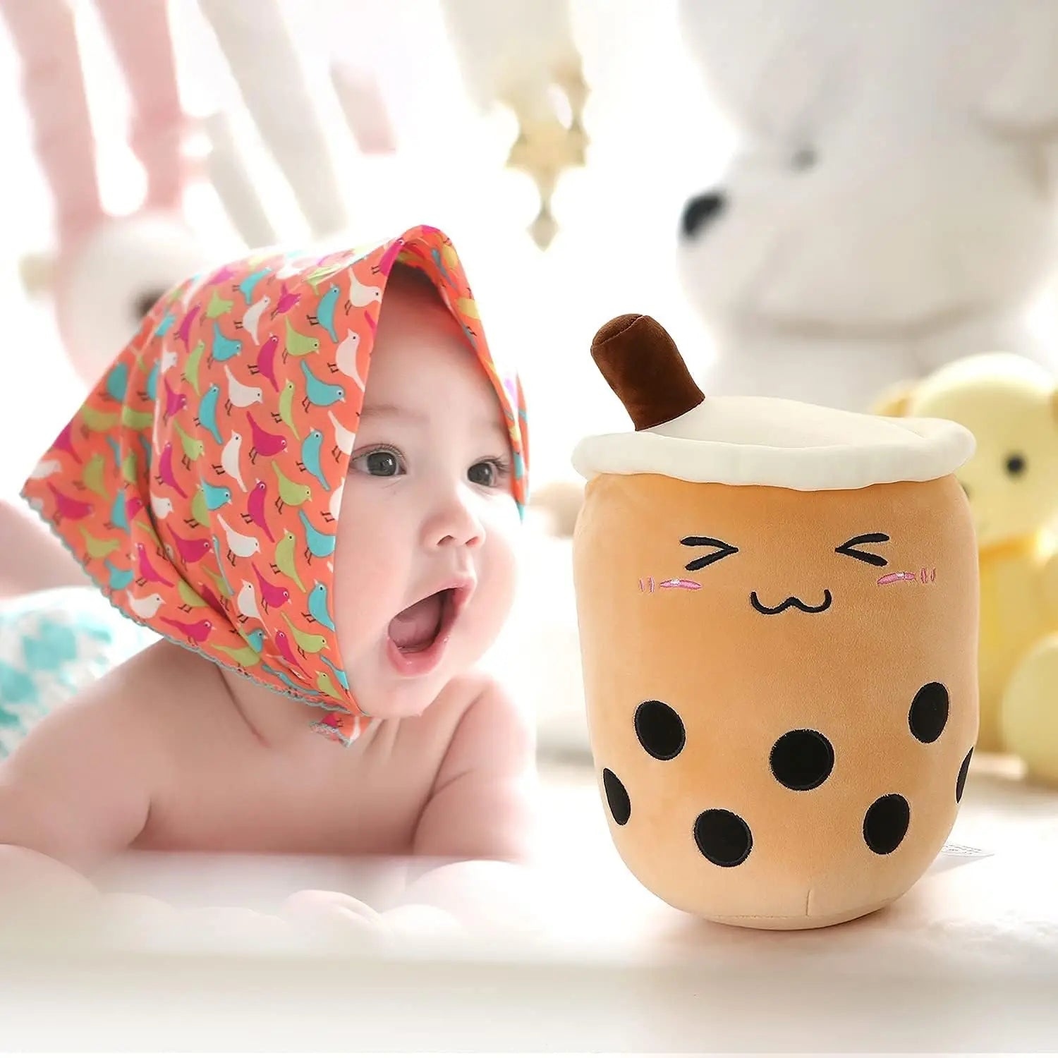 Plush Boba Milk Tea Cup Pillow Stuffed Toy - Soft PP Cotton, Available in 24/35/50cm