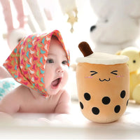 HKM-192595 Plush Boba Milk Tea Cup Pillow Stuffed Toy - Soft PP Cotton, Available in 24/35/50cm