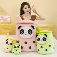 HKM-192595 Plush Boba Milk Tea Cup Pillow Stuffed Toy - Soft PP Cotton, Available in 24/35/50cm