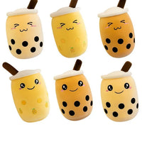 HKM-192595 Plush Boba Milk Tea Cup Pillow Stuffed Toy - Soft PP Cotton, Available in 24/35/50cm
