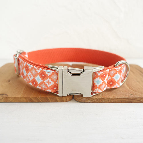 HKM-192659 Orange Adventure Matching Collar And Leash Set
