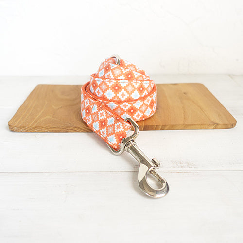 HKM-192659 Orange Adventure Matching Collar And Leash Set