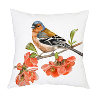 HKM-192787 Nordic Bird Pattern Flannel Pillowcase - 45x45cm, Polyester Print Design