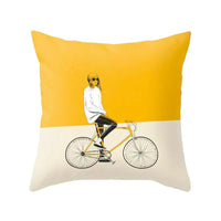 HKM-192787 Northern Europe Geometric Plush Cushion Cover - 45x45cm, Soft PP Cotton Fiber, Decorative Pillow Case
