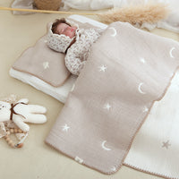 HKM-193107 Double-Sided Cotton Embroidery Baby Blanket - 100x110cm for All Seasons