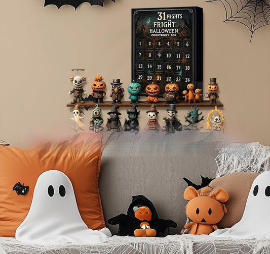 HKM-193235 31 Night Halloween Countdown Doll Blind Box – Resin Craft Advent Surprise