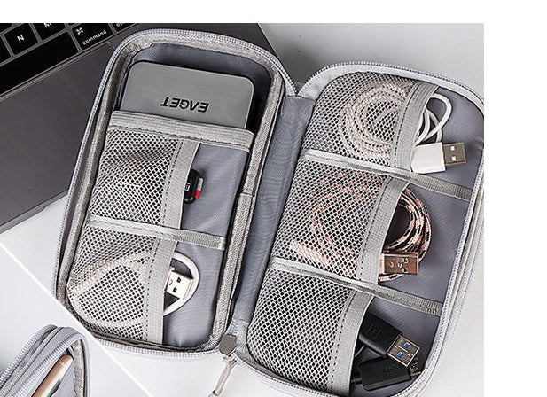 HKM-193363 Multifunctional Waterproof Storage Bag for Cables and Power Banks - Travel & Daily Use
