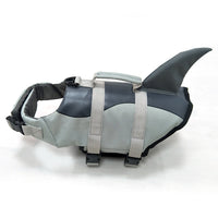 HKM-193427 Shark Mermaid Design Pet Life Jacket - Rose Red & Silver Gray, Sizes XS to XL