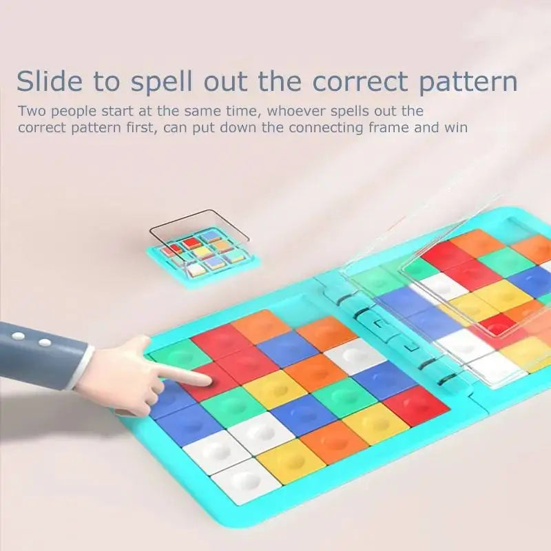 HKM-193683 Race Puzzle Thinking Training Board Game Set for Kids - Parent-Child Interactive Toy for Logical Thinking Development