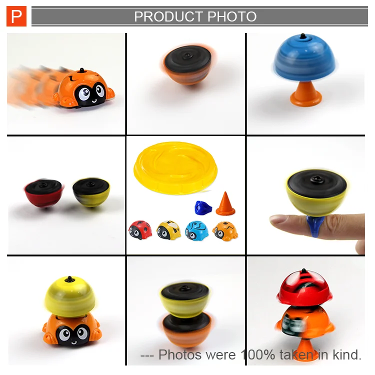 HKM-193747 Kids Spinning Top Toy - Fun Friction Gyro Bug Toy for Ages 2-7
