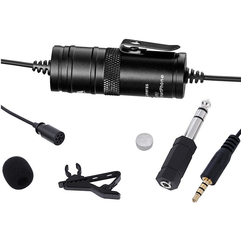 KTX-193811 Professional Omnidirectional Lavalier Microphone for Cameras with 3.5mm Universal Connection