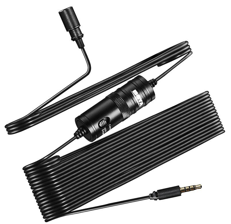 KTX-193811 Professional Omnidirectional Lavalier Microphone for Cameras with 3.5mm Universal Connection