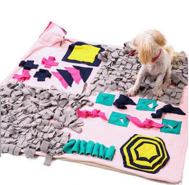 HKM-193875 Pet Sniffing Mat for Dogs and Cats - Soft Cloth, Pink, 100x70cm