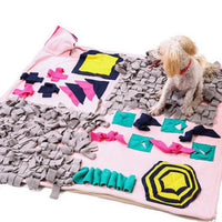 HKM-193875 Pet Sniffing Mat for Dogs and Cats - Soft Cloth, Pink, 100x70cm