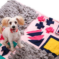 HKM-193875 Pet Sniffing Mat for Dogs and Cats - Soft Cloth, Pink, 100x70cm