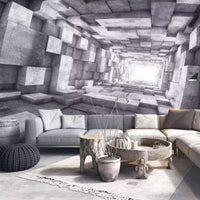 HKM-193939 Industrial Style 3D Three-Dimensional Extended Space Wallpaper for Living Room or Bar
