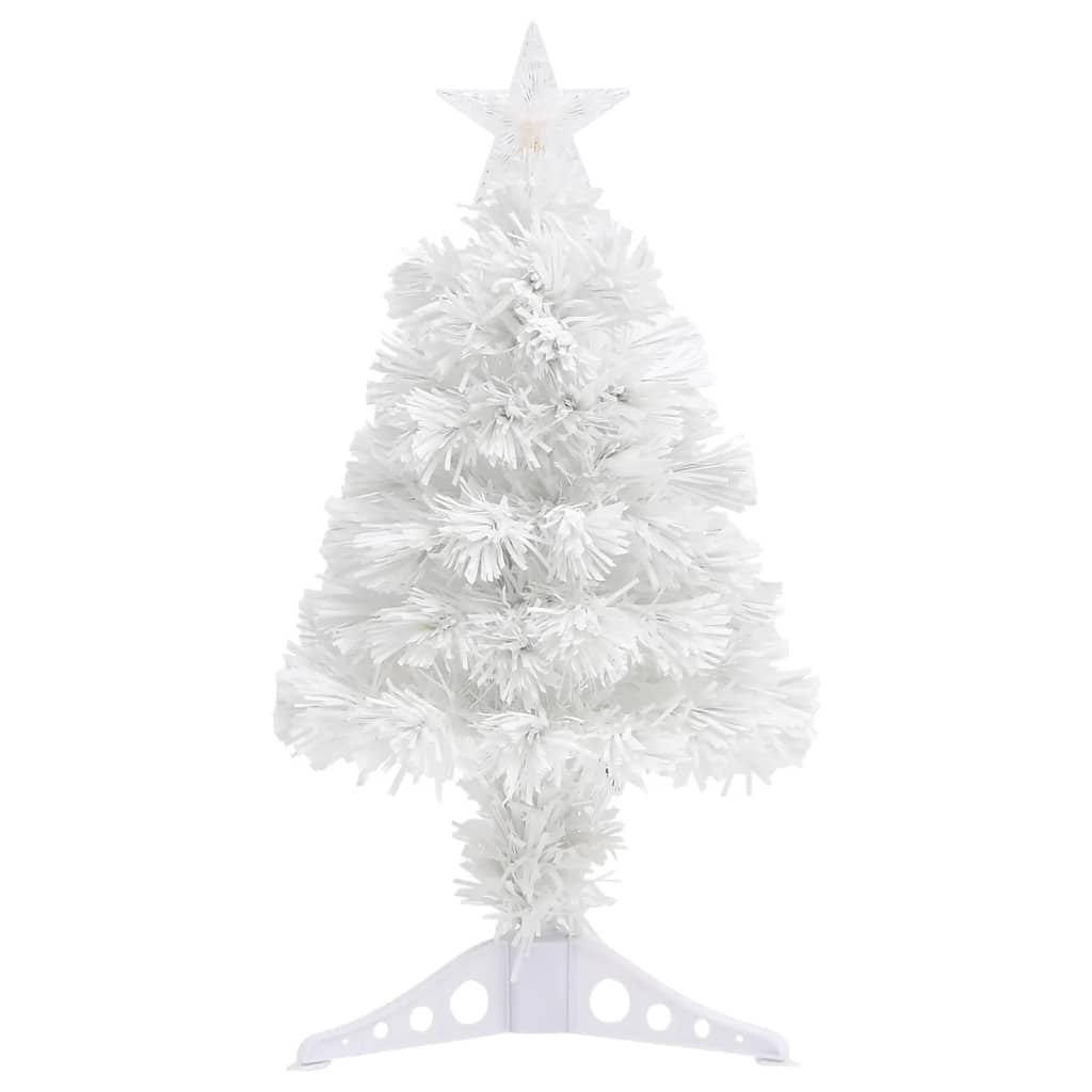 HKM-194067 64 cm White Artificial Christmas Tree with LED and Fiber Optic Lights