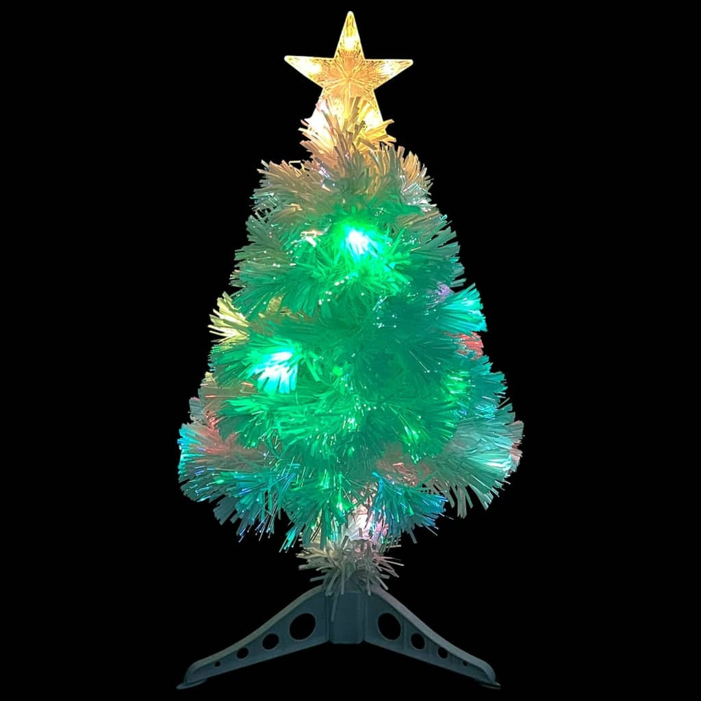 HKM-194067 64 cm White Artificial Christmas Tree with LED and Fiber Optic Lights