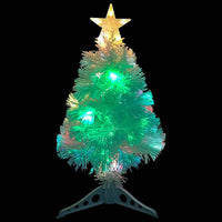 HKM-194067 64 cm White Artificial Christmas Tree with LED and Fiber Optic Lights
