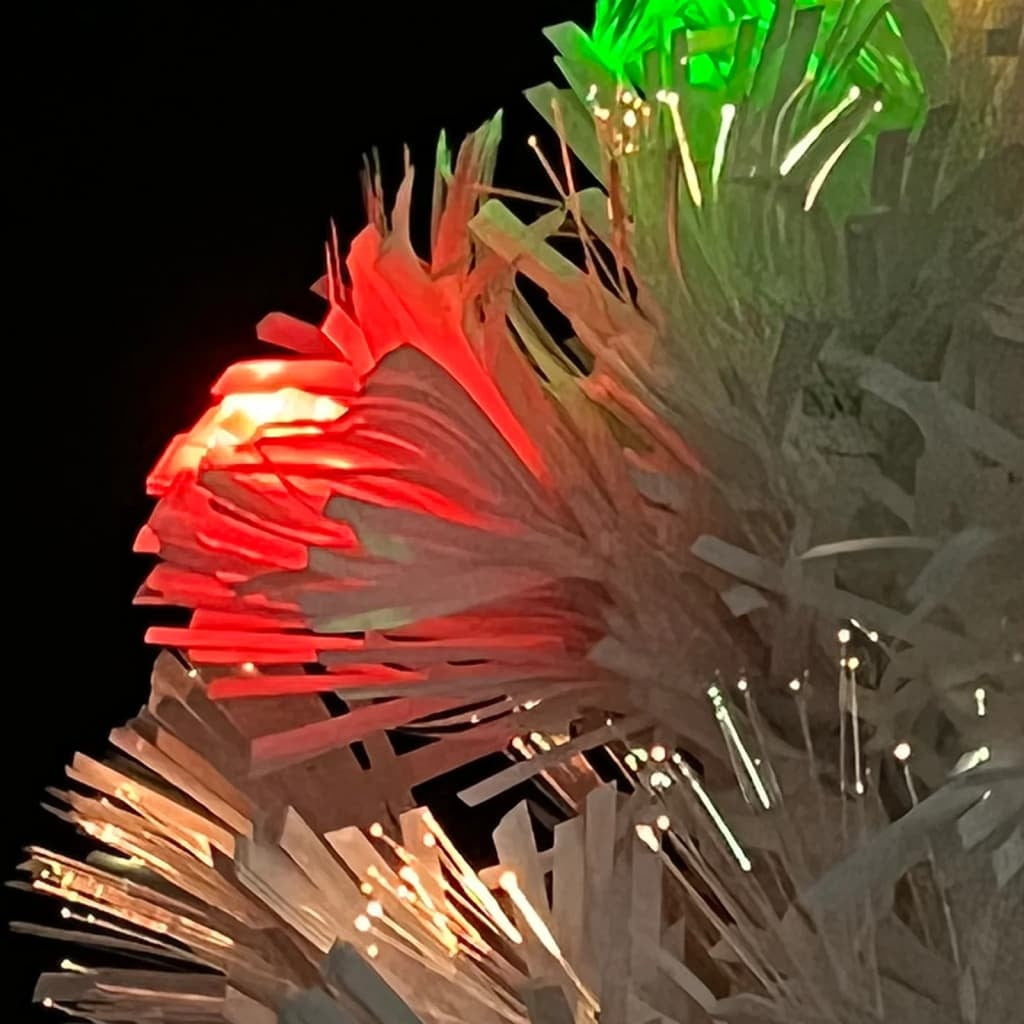 HKM-194067 64 cm White Artificial Christmas Tree with LED and Fiber Optic Lights