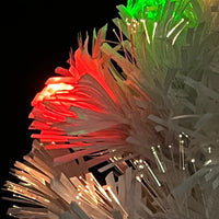 HKM-194067 64 cm White Artificial Christmas Tree with LED and Fiber Optic Lights