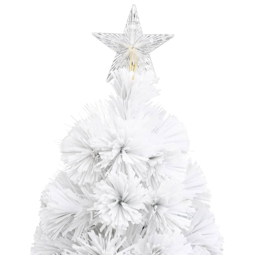 HKM-194067 64 cm White Artificial Christmas Tree with LED and Fiber Optic Lights