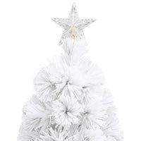 HKM-194067 64 cm White Artificial Christmas Tree with LED and Fiber Optic Lights