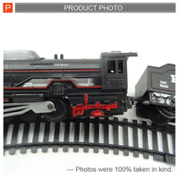 HKM-194067 Battery Operated Railway Train Toy with Sound and Light for Ages 5-13, Plastic Construction